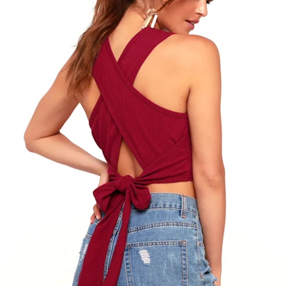 Lulus Ribbed Cropped Strap Tank - Picture 2 of 7